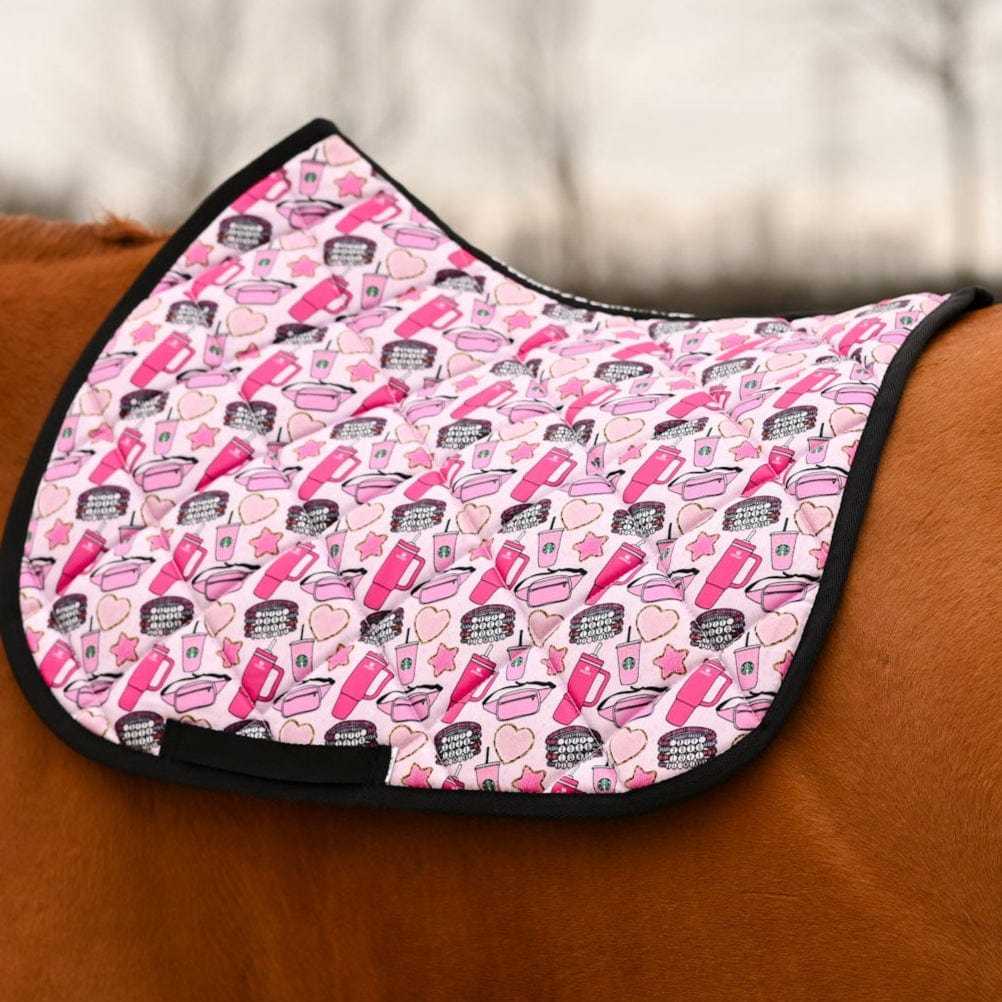 Dreamers & Schemers Starbs & Stanley Saddle Pad – patterned saddle pad, equestrian gift, horseback riding gear from Dreamers & Schemers Saddle Pads