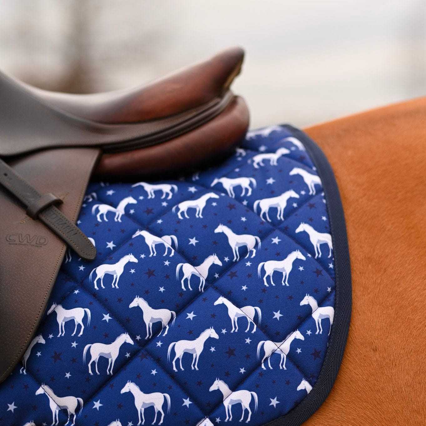 Dreamers & Schemers Stars Align Saddle Pad – patterned saddle pad, equestrian gift, horseback riding gear from Dreamers & Schemers Saddle Pads