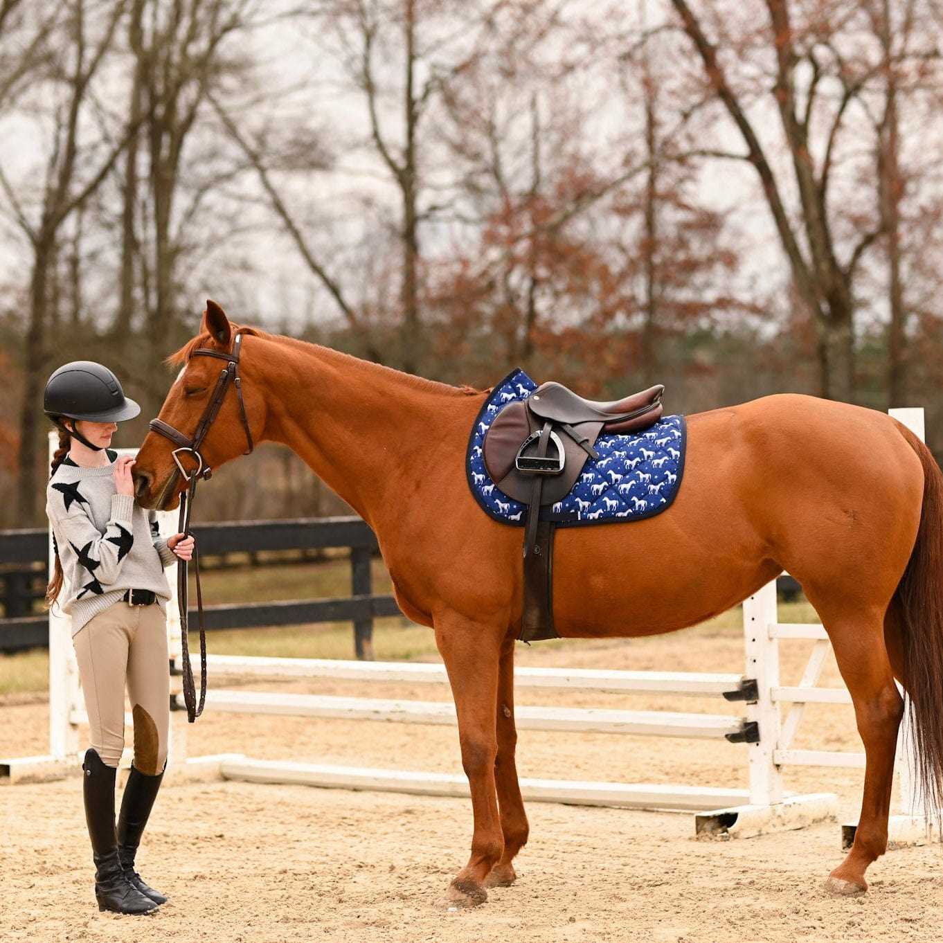 Dreamers & Schemers Stars Align Saddle Pad – patterned saddle pad, equestrian gift, horseback riding gear from Dreamers & Schemers Saddle Pads
