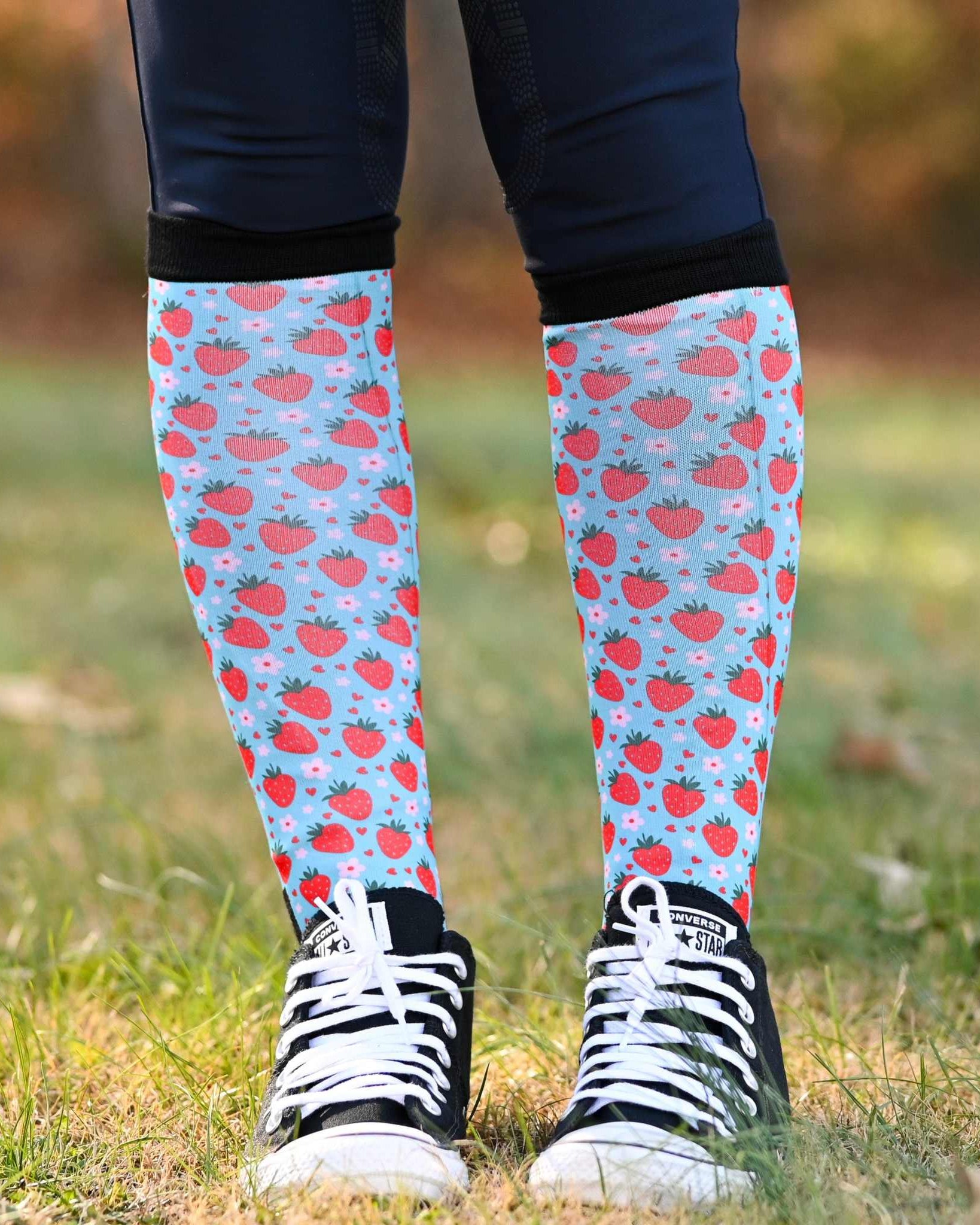 dreamers & schemers Pair & A Spare Strawberry Pair & a Spare Socks equestrian boot socks boot socks thin socks riding socks pattern socks tall socks funny socks knee high socks horse socks horse show socks