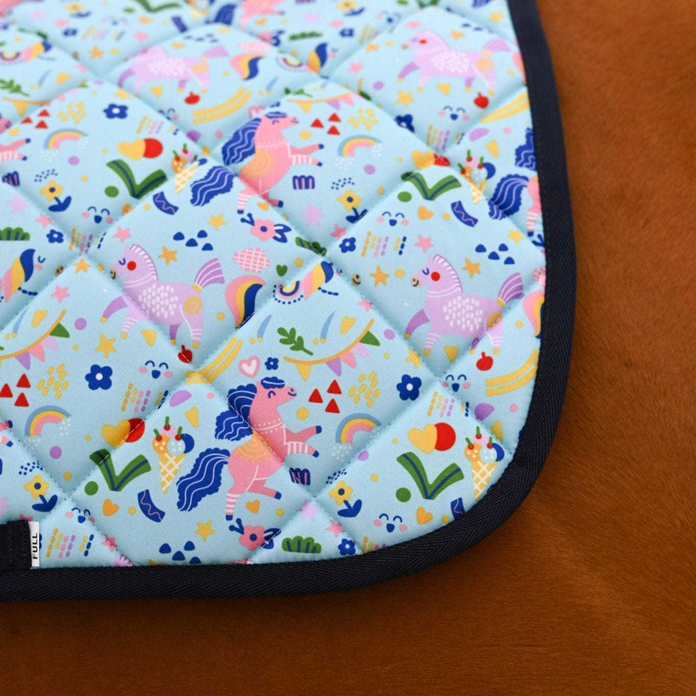 Dreamers & Schemers Summer Camp Saddle Pad – patterned saddle pad, equestrian gift, horseback riding gear from Dreamers & Schemers Saddle Pads