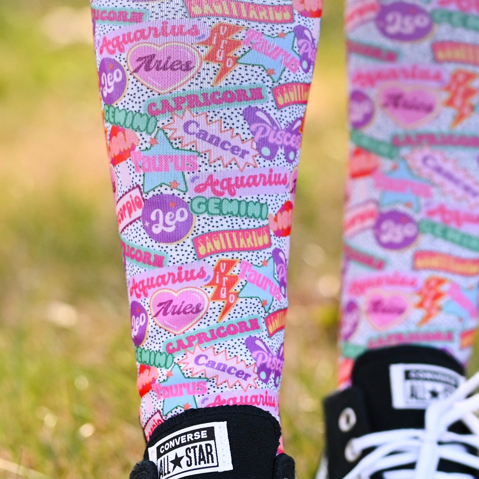 dreamers & schemers Pair & A Spare Sun Signs  Pair & a Spare Socks equestrian boot socks boot socks thin socks riding socks pattern socks tall socks funny socks knee high socks horse socks horse show socks