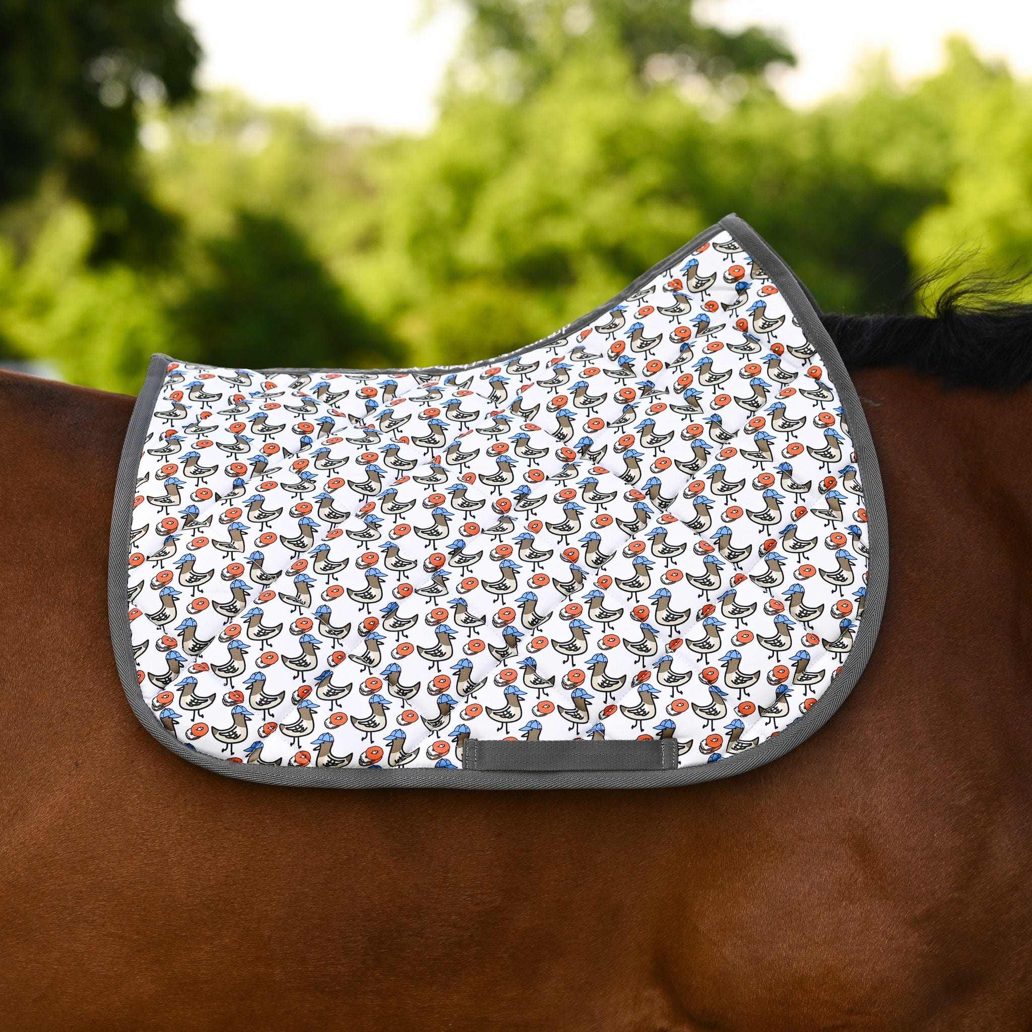 Dreamers & Schemers Sunday Morning Saddle Pad – patterned saddle pad, equestrian gift, horseback riding gear from Dreamers & Schemers Saddle Pads
