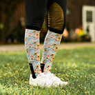 dreamers & schemers Pair & A Spare Sunflower Fields Pair & A Spare Socks equestrian boot socks boot socks thin socks riding socks pattern socks tall socks funny socks knee high socks horse socks horse show socks
