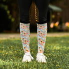 dreamers & schemers Pair & A Spare Sunflower Fields Pair & A Spare Socks equestrian boot socks boot socks thin socks riding socks pattern socks tall socks funny socks knee high socks horse socks horse show socks