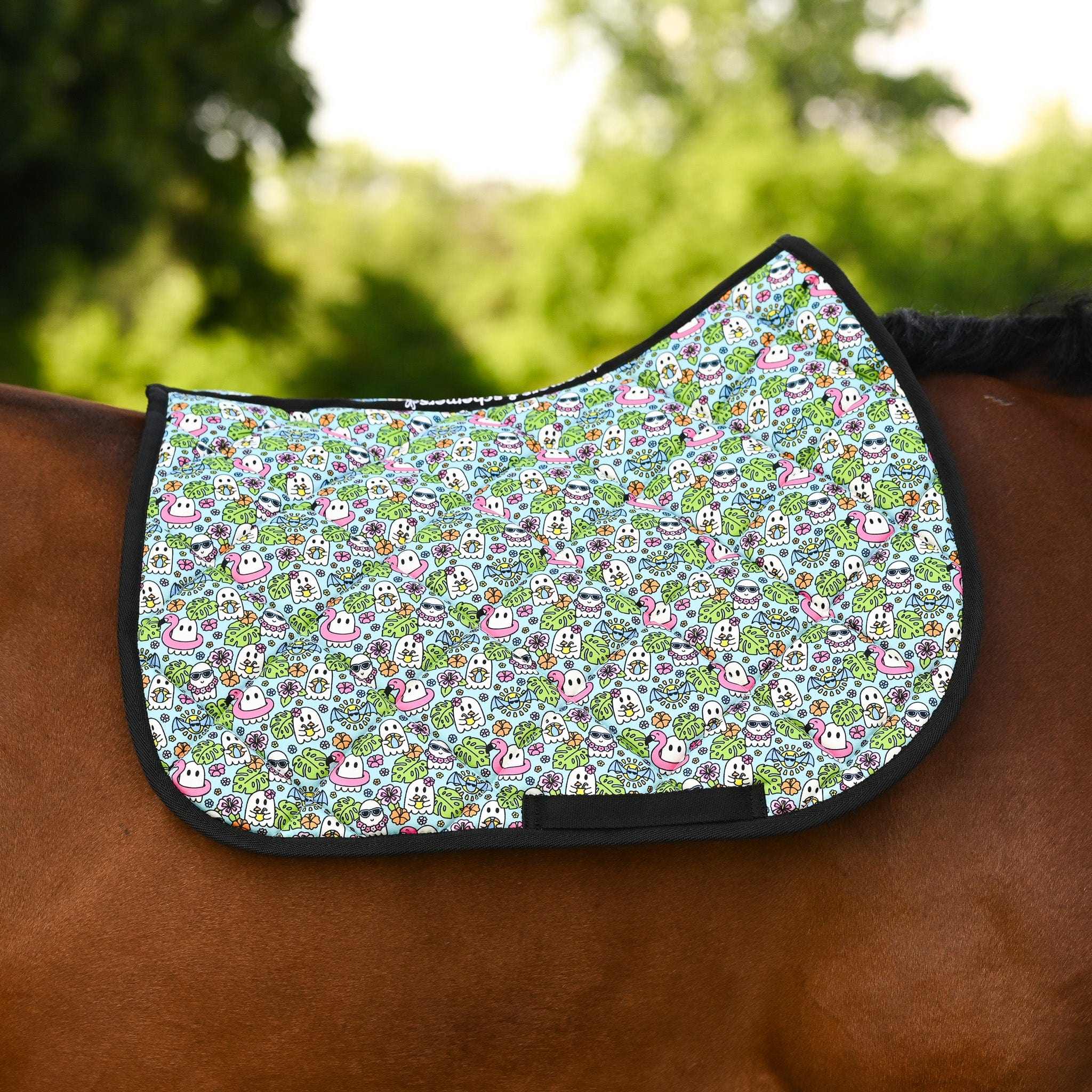 Dreamers & Schemers That's the Spirit Saddle Pad – patterned saddle pad, equestrian gift, horseback riding gear from Dreamers & Schemers Saddle Pads