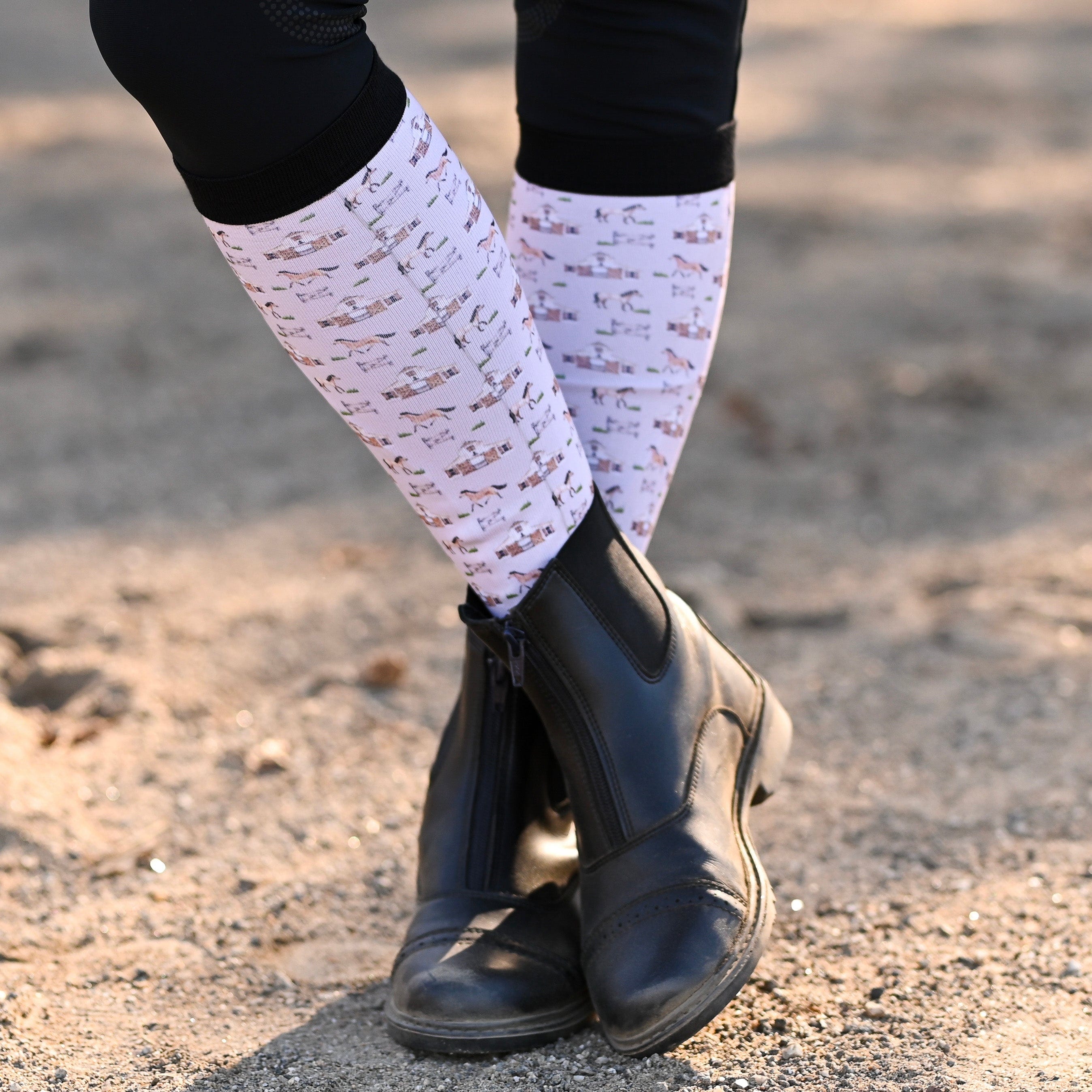 dreamers & schemers Pair & A Spare The Barn Pair & a Spare Socks equestrian boot socks boot socks thin socks riding socks pattern socks tall socks funny socks knee high socks horse socks horse show socks