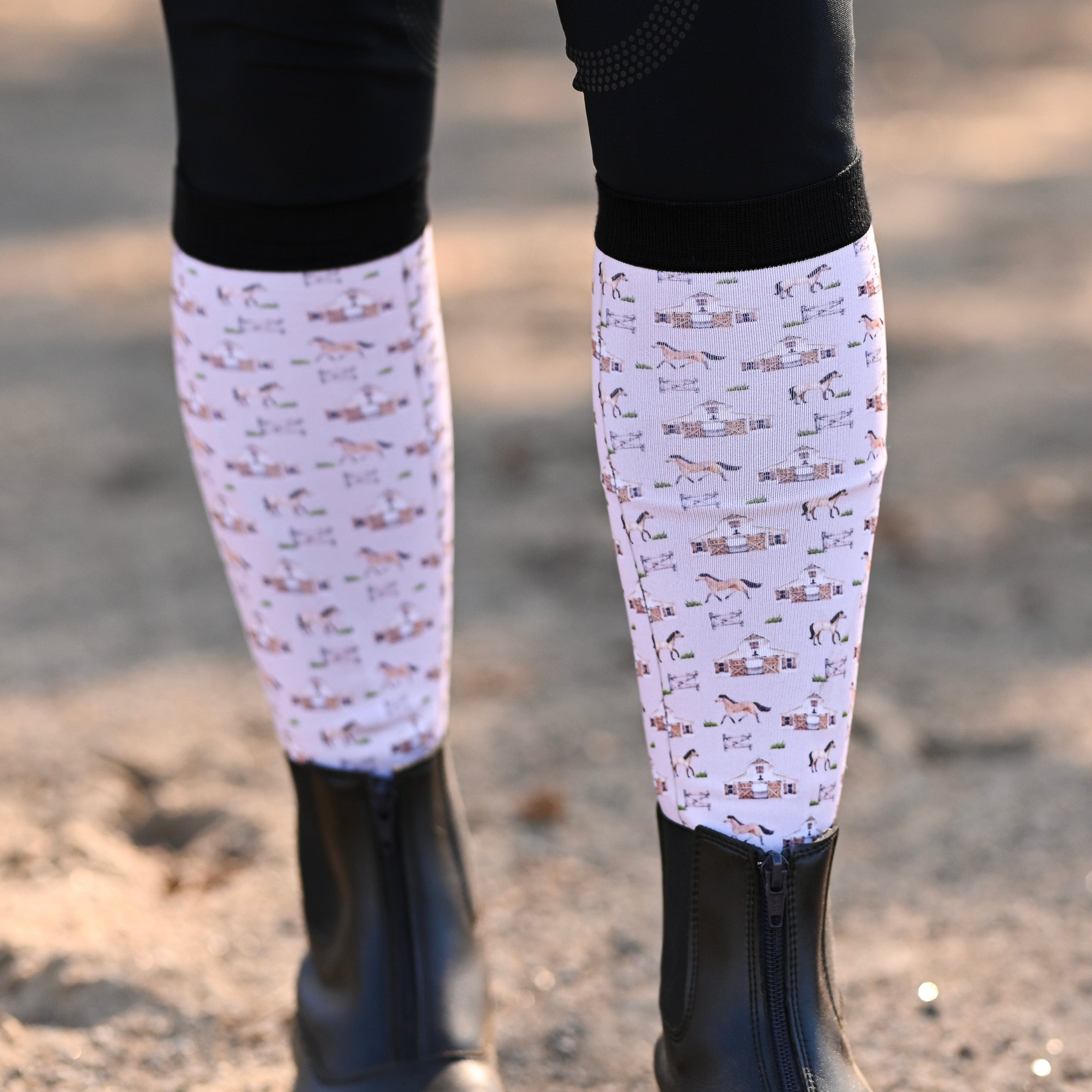 dreamers & schemers Pair & A Spare The Barn Pair & a Spare Socks equestrian boot socks boot socks thin socks riding socks pattern socks tall socks funny socks knee high socks horse socks horse show socks