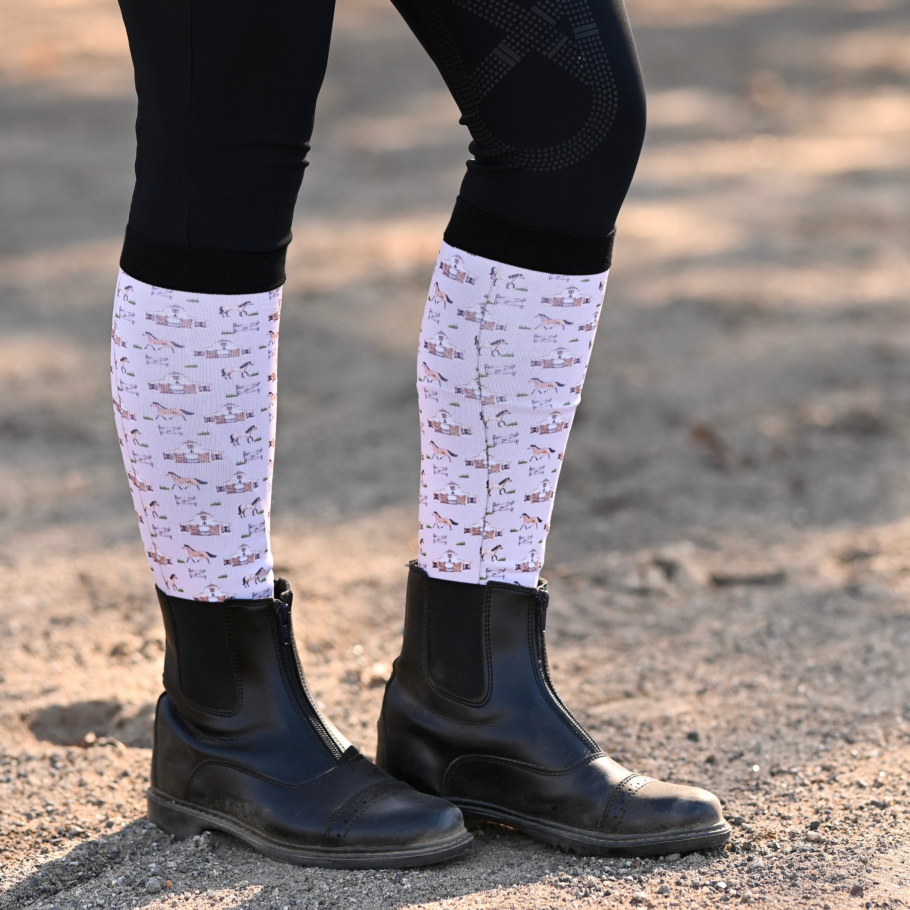 dreamers & schemers Pair & A Spare The Barn Pair & a Spare Socks equestrian boot socks boot socks thin socks riding socks pattern socks tall socks funny socks knee high socks horse socks horse show socks