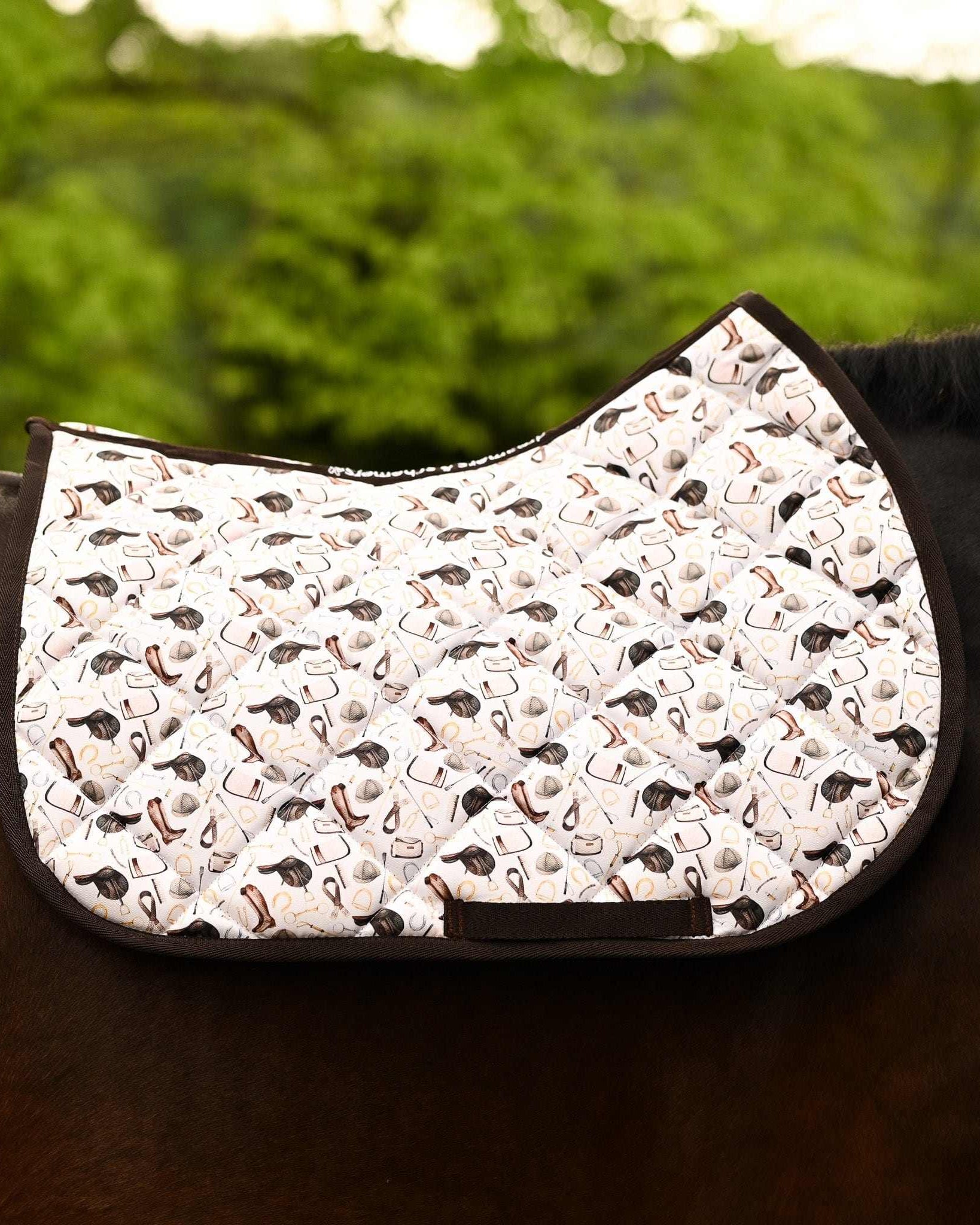 The Hunt DERP all-purpose saddle pad with fox hunt tack imperfect, by Dreamers & Schemers