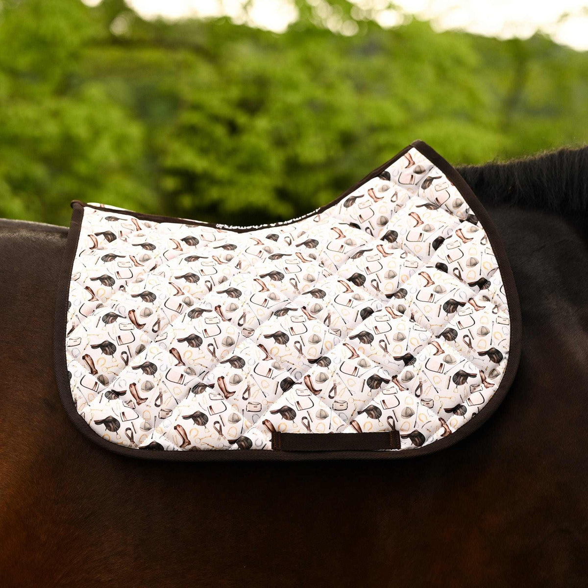 The Hunt DERP all-purpose saddle pad with fox hunt tack imperfect, by Dreamers & Schemers