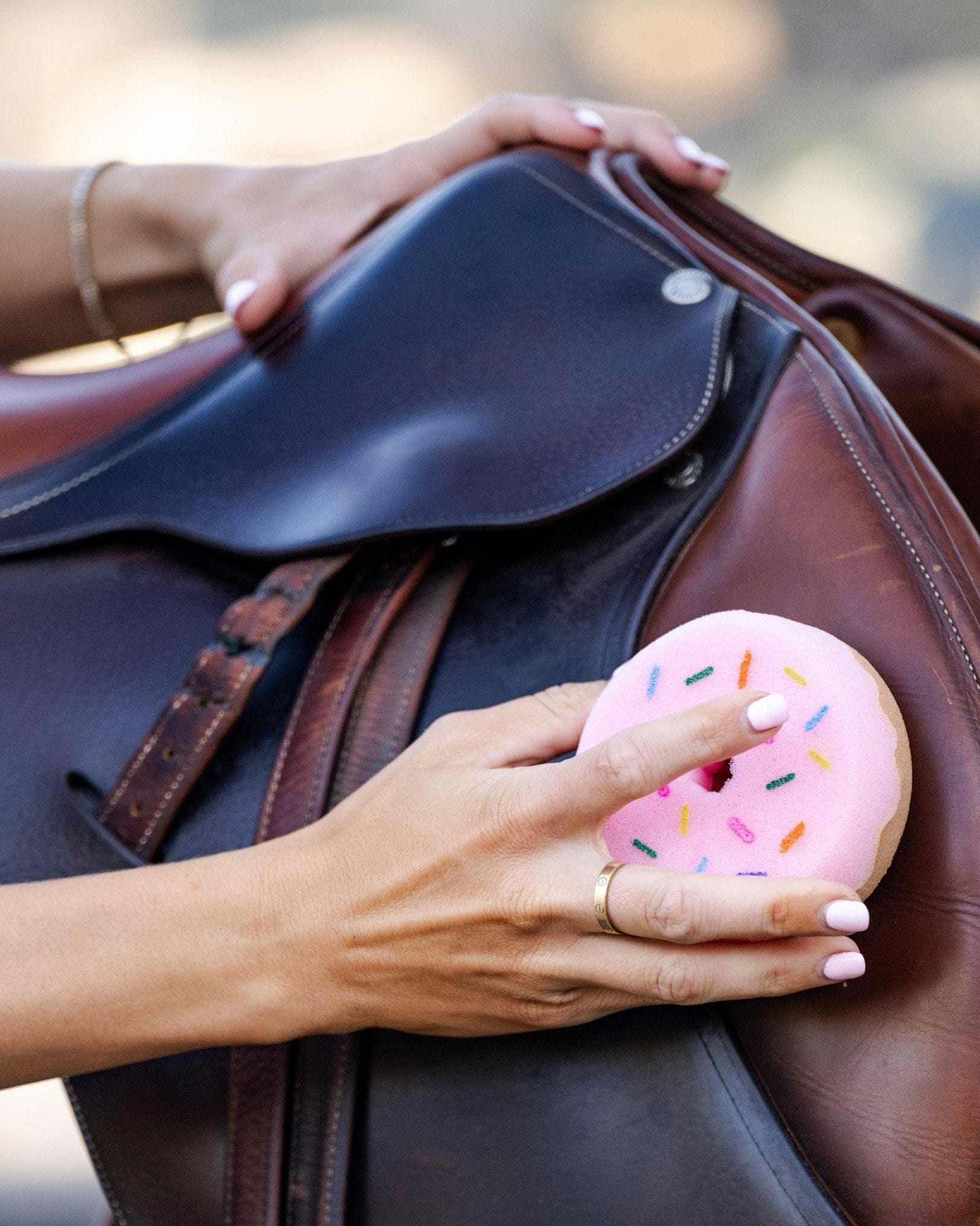 The TackHack Stable Accessories The TackHack Half Dozen TackHack Donut Tack Sponges equestrian boot socks boot socks thin socks riding socks pattern socks tall socks funny socks knee high socks horse socks horse show socks