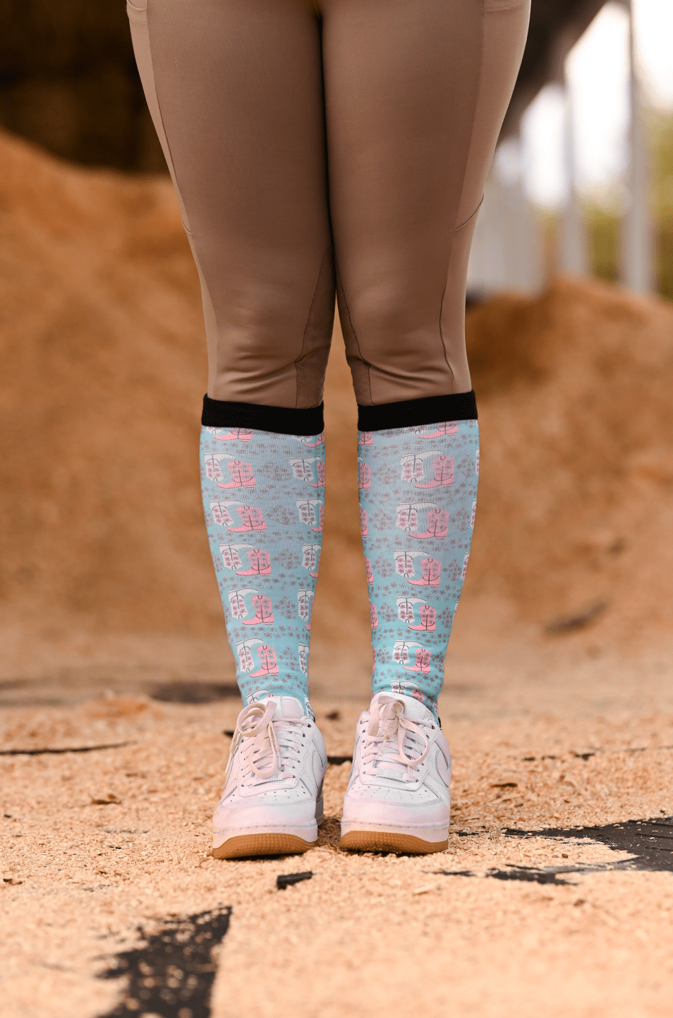 dreamers & schemers Pair & A Spare These Boots Pair & a Spare equestrian boot socks boot socks thin socks riding socks pattern socks tall socks funny socks knee high socks horse socks horse show socks