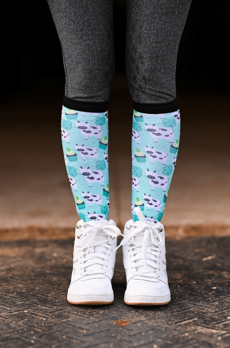 dreamers & schemers Pair & A Spare Things That Start with C Youth Pair & a Spare equestrian boot socks boot socks thin socks riding socks pattern socks tall socks funny socks knee high socks horse socks horse show socks