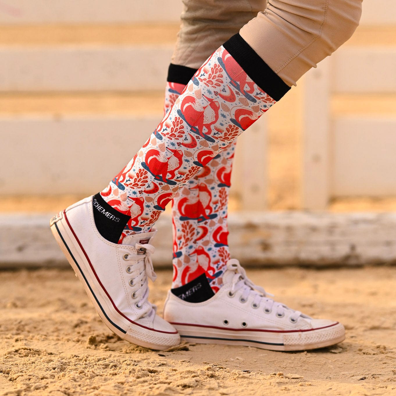 dreamers & schemers Pair & A Spare Third Eye Fox Pair & a Spare equestrian boot socks boot socks thin socks riding socks pattern socks tall socks funny socks knee high socks horse socks horse show socks