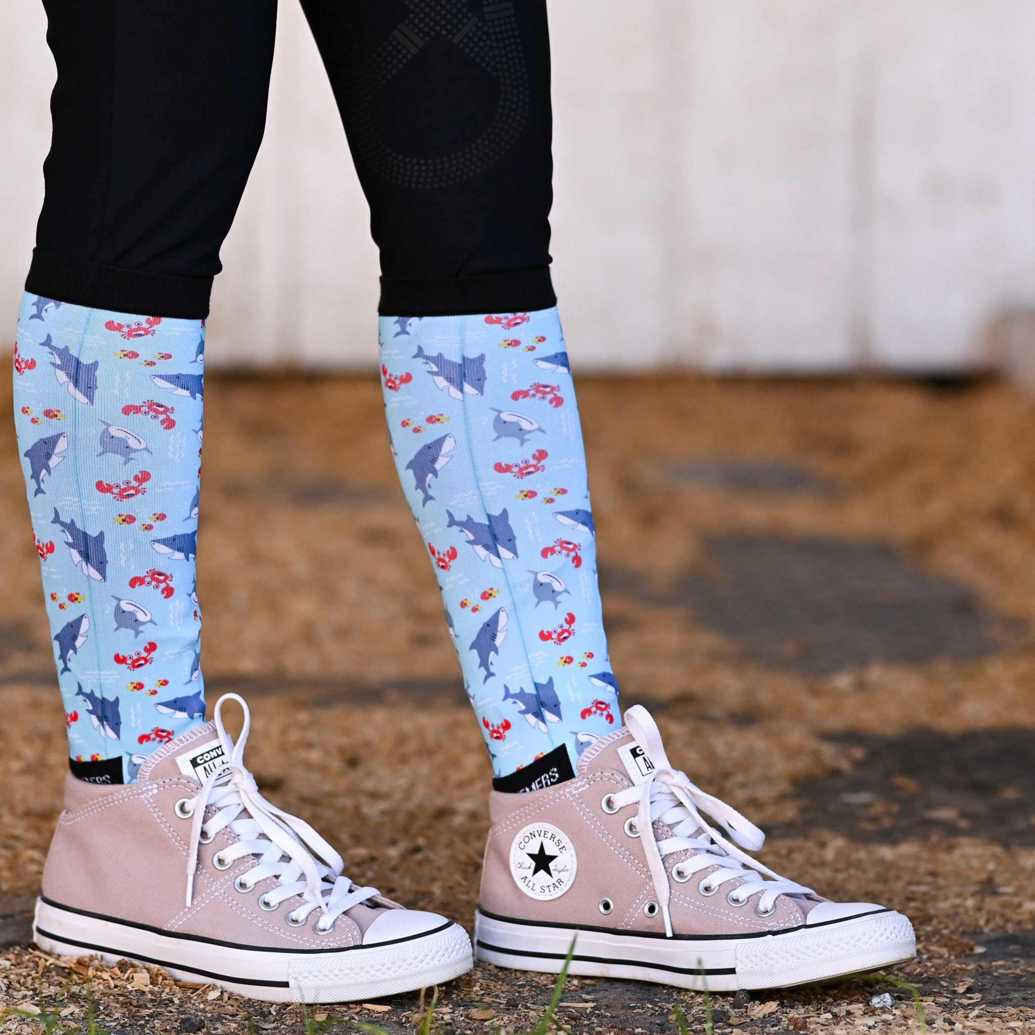 dreamers & schemers Youth Pair & a Spare Under the Sea Youth Pair & a Spare Socks equestrian boot socks boot socks thin socks riding socks pattern socks tall socks funny socks knee high socks horse socks horse show socks