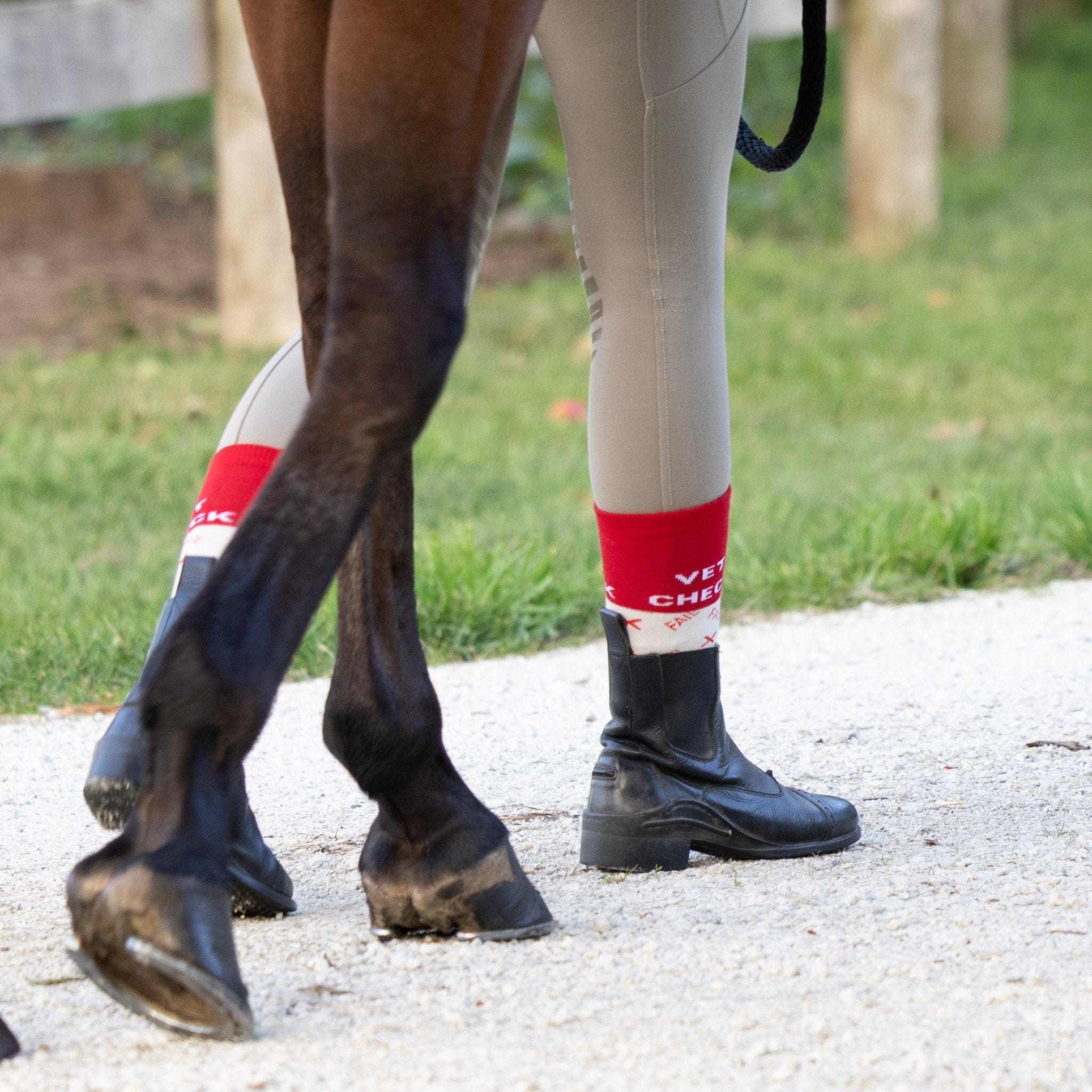 dreamers & schemers Crew Socks Vet Check Crew Socks equestrian boot socks boot socks thin socks riding socks pattern socks tall socks funny socks knee high socks horse socks horse show socks