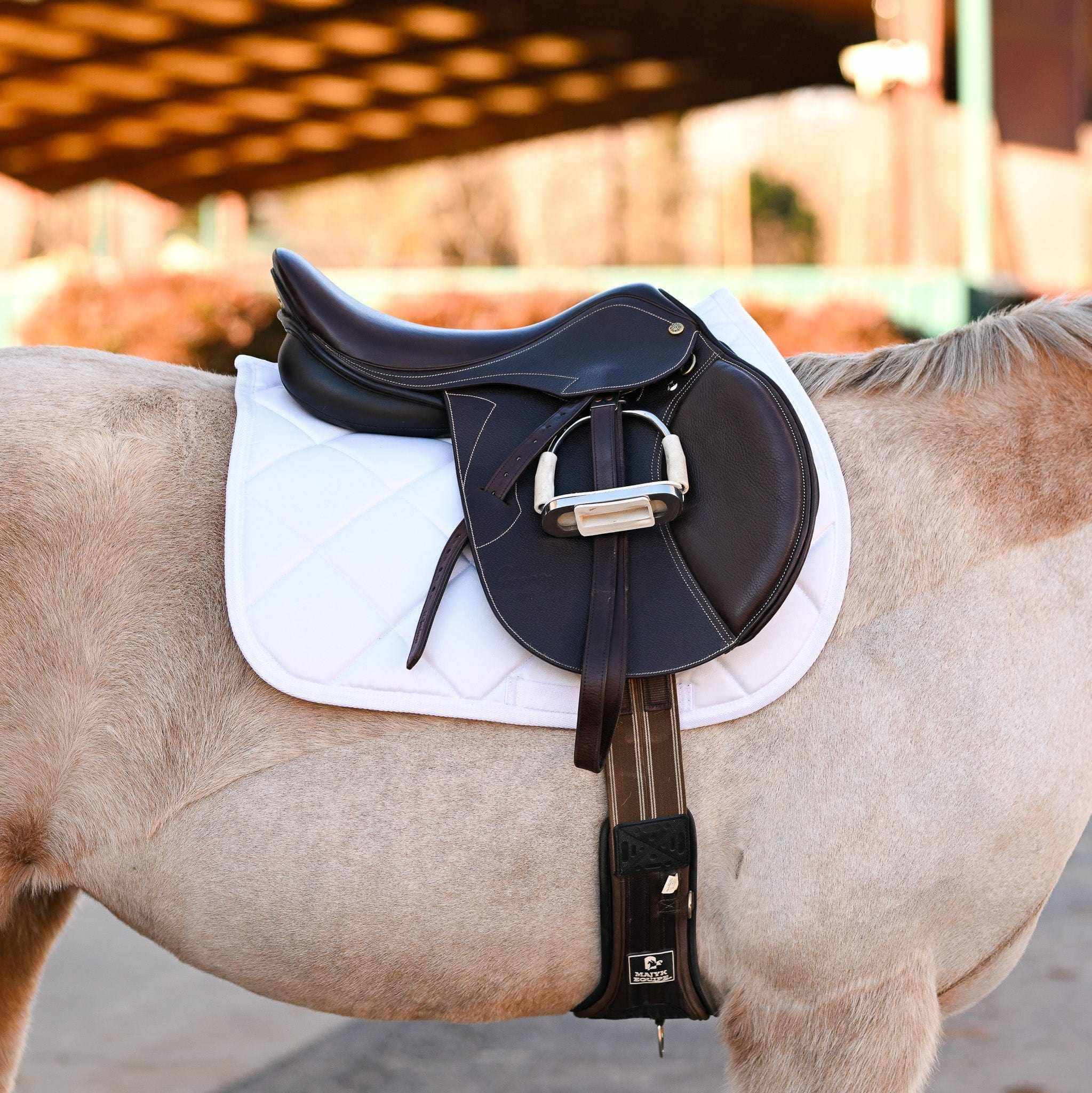 Dreamers & Schemers White Saddle Pad – patterned saddle pad, equestrian gift, horseback riding gear from Dreamers & Schemers Saddle Pads