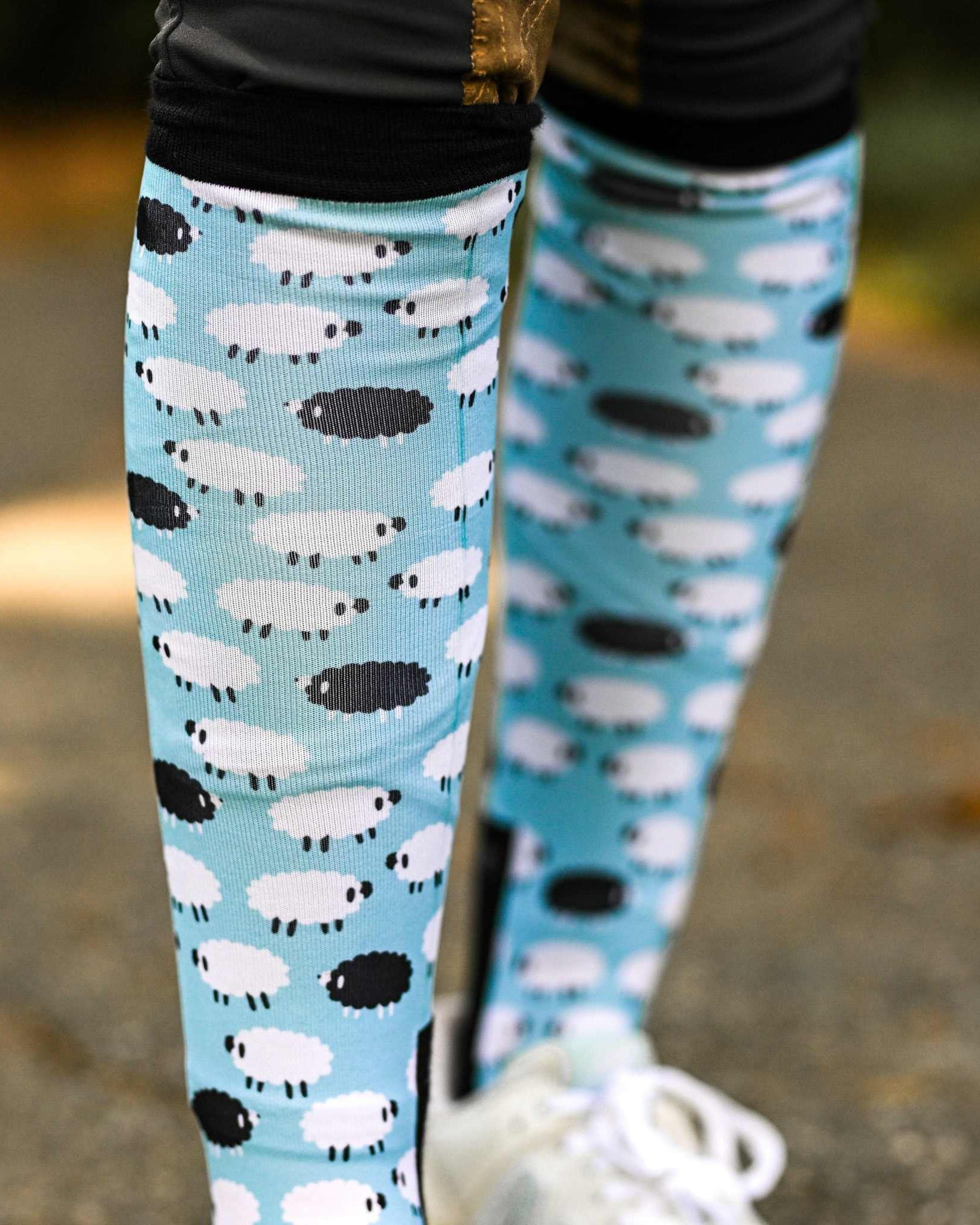 dreamers & schemers Pair & A Spare Who's a Black Sheep Pair & A Spare Socks equestrian boot socks boot socks thin socks riding socks pattern socks tall socks funny socks knee high socks horse socks horse show socks