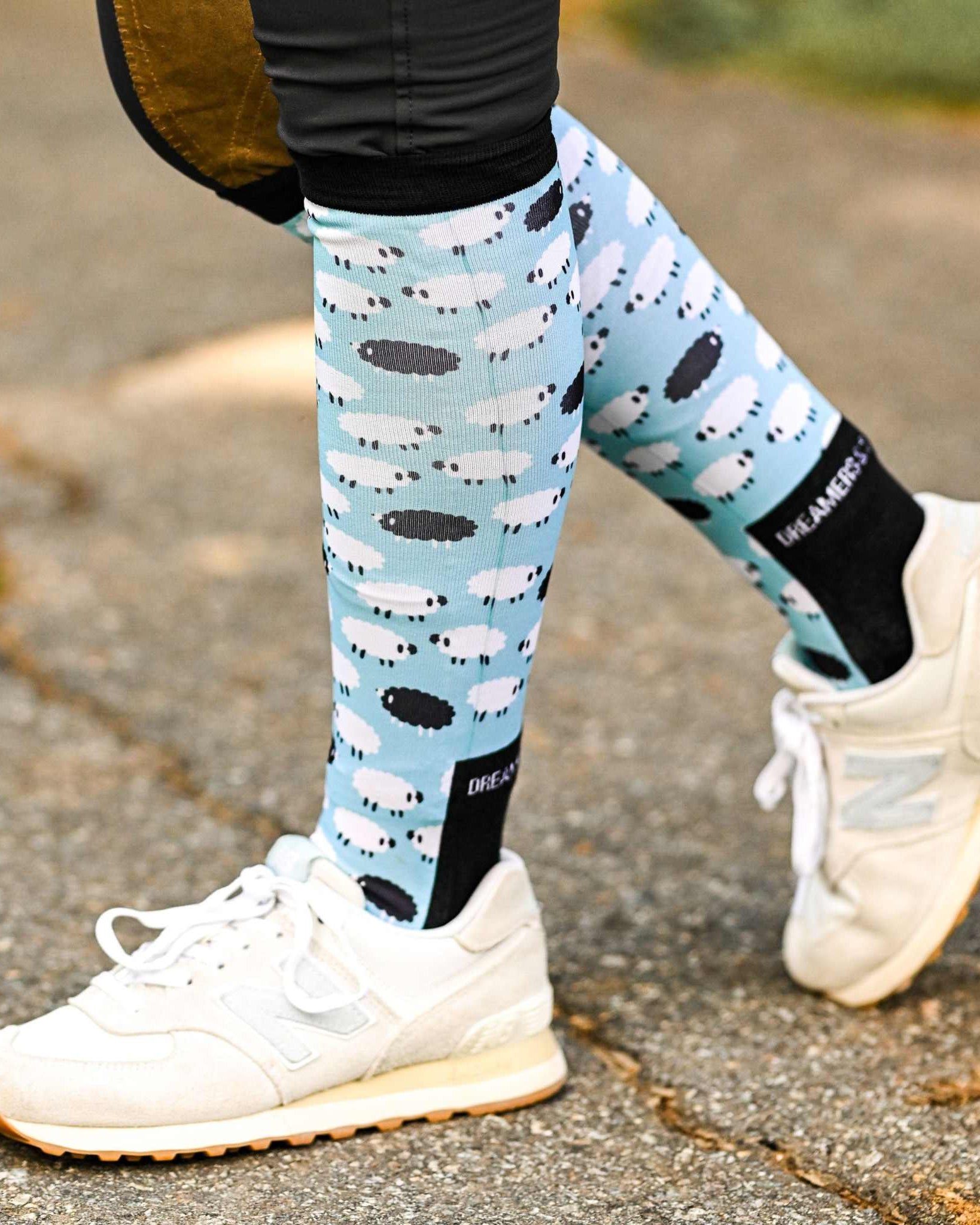 dreamers & schemers Pair & A Spare Who's a Black Sheep Pair & A Spare Socks equestrian boot socks boot socks thin socks riding socks pattern socks tall socks funny socks knee high socks horse socks horse show socks