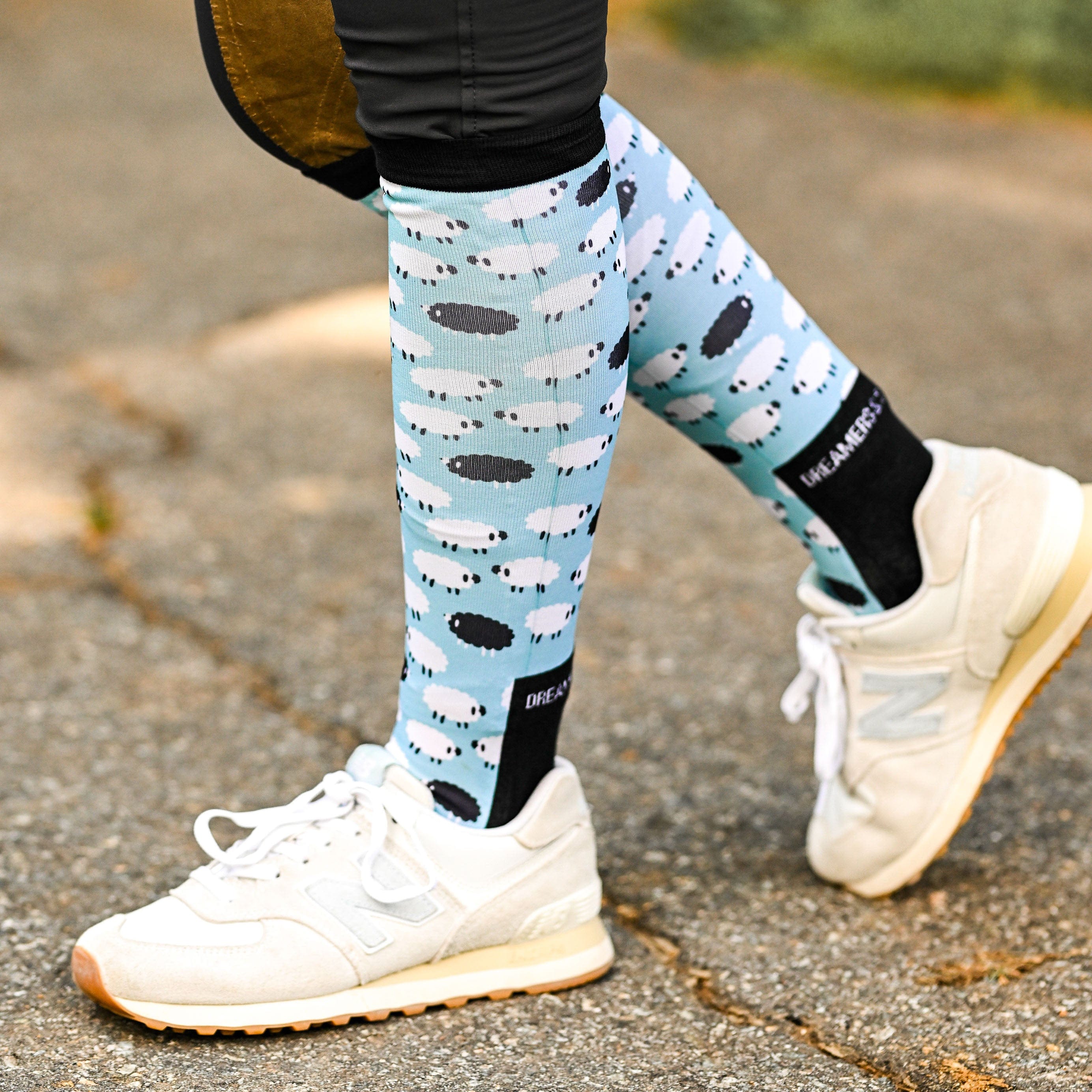 dreamers & schemers Pair & A Spare Who's a Black Sheep Pair & A Spare Socks equestrian boot socks boot socks thin socks riding socks pattern socks tall socks funny socks knee high socks horse socks horse show socks