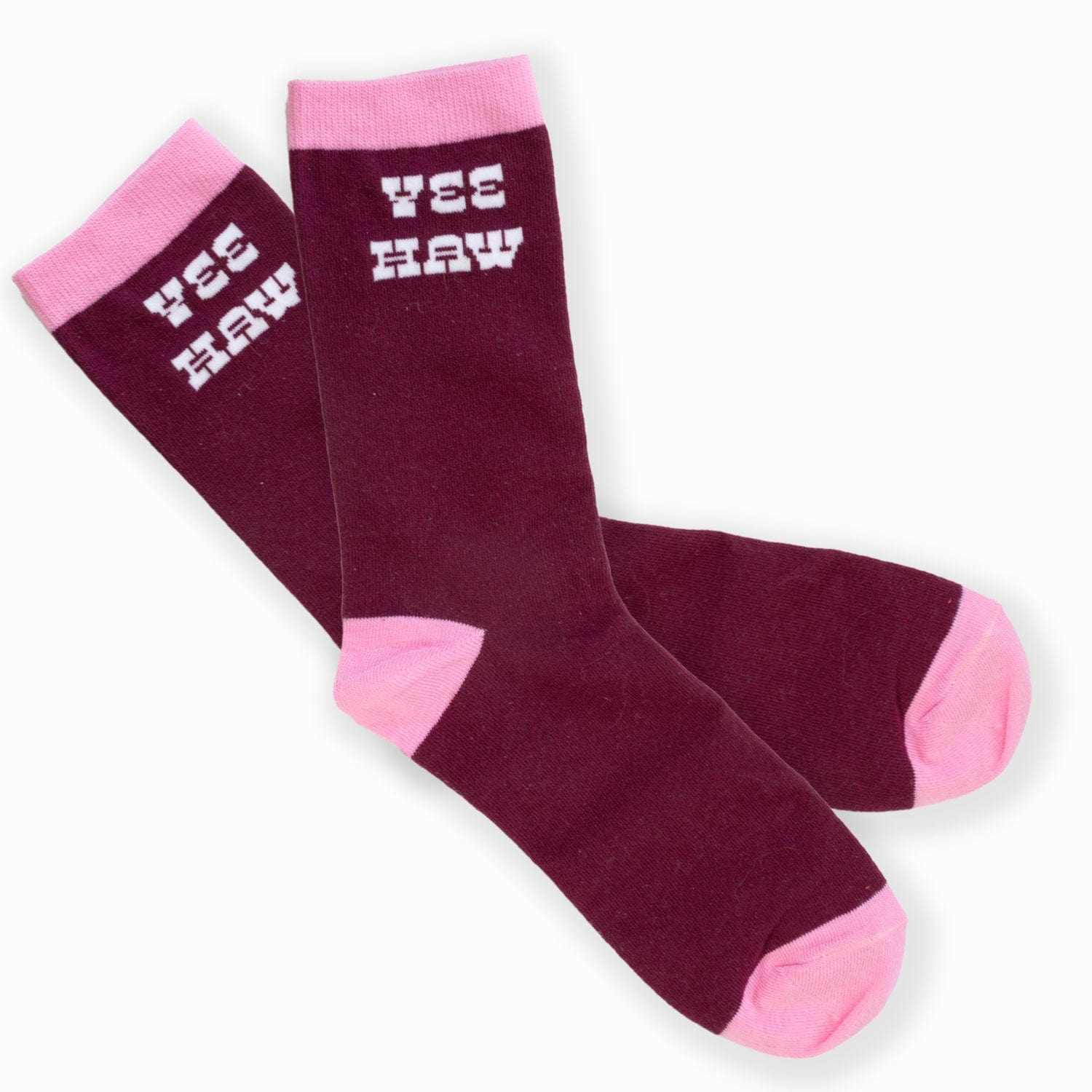 dreamers & schemers Crew Socks Yee Haw Crew Socks equestrian boot socks boot socks thin socks riding socks pattern socks tall socks funny socks knee high socks horse socks horse show socks