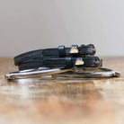 ManeJane Tacos Spur Straps Spur Straps — black leather, non-stretch, hero image for English riders.