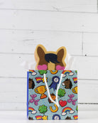Pony Love bath sponge styled with other Dreamers & Schemers accessories on a white shelf