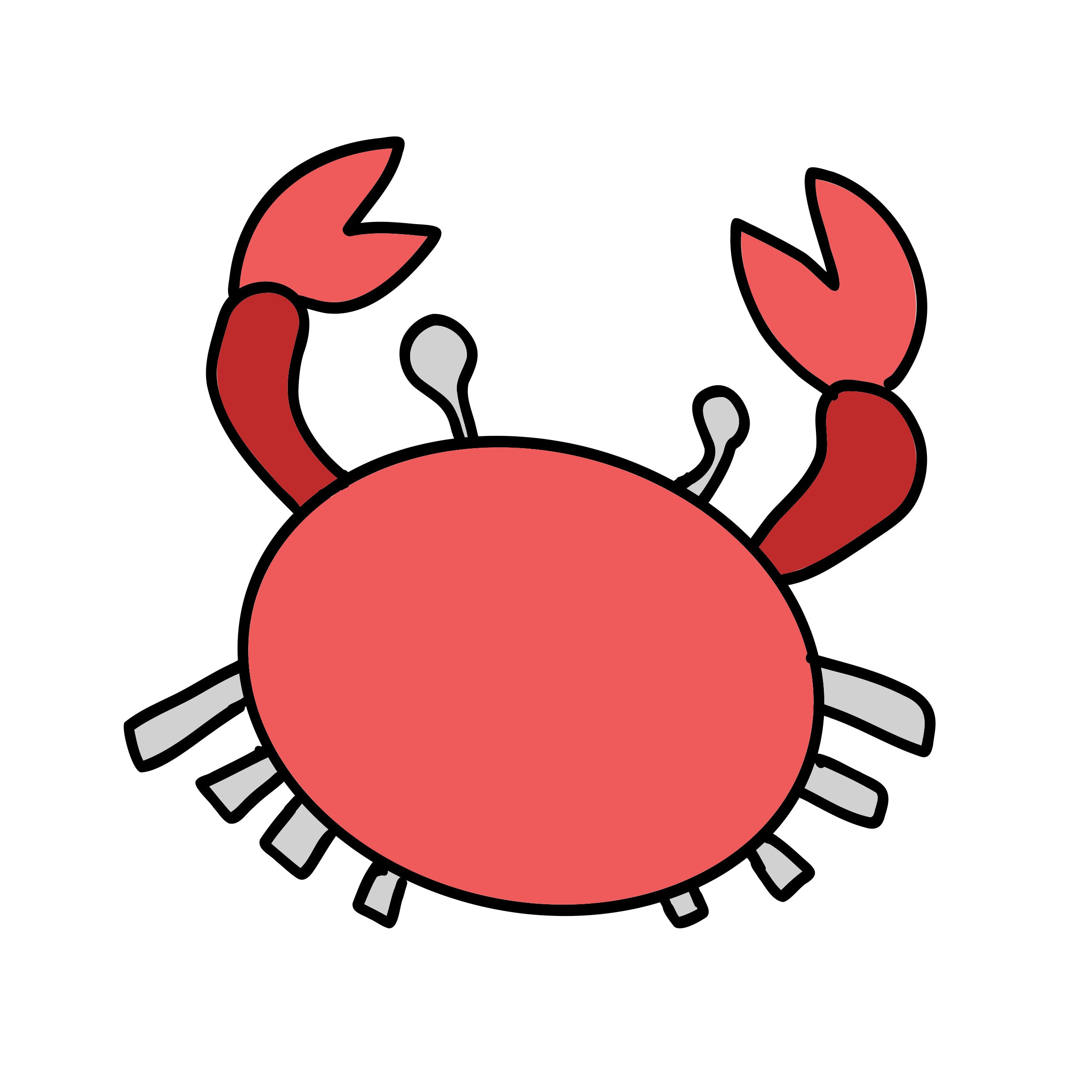 Crabbin' charm artwork, the design featured on ManeJane Crabbin' spur straps, by Dreamers & Schemers