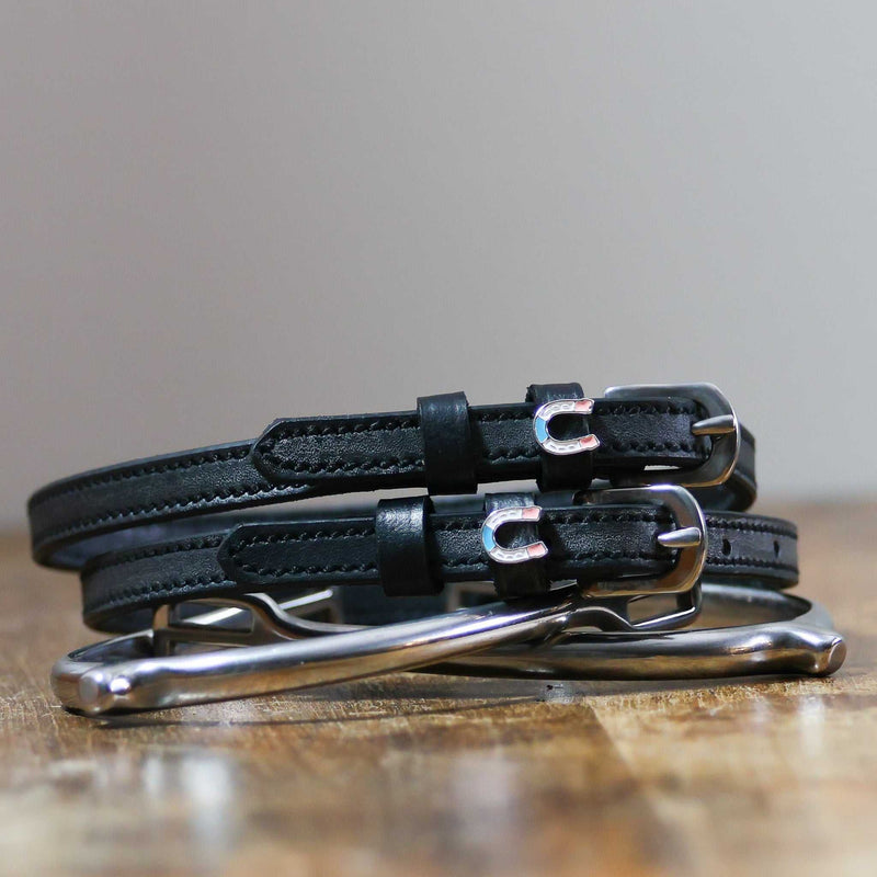 Horse Shoe Party patterned spur straps with horseshoe party, equestrian accessory by ManeJane