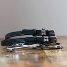 ManeJane I Don't Know ? Spur Straps Spur Straps — black leather, non-stretch, hero image for English riders.