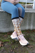 Limited Edition Paddock Kiss Cam Socks with horse pattern, made in USA, one size boot socks
