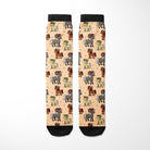 Aries zodiac boot socks with ram pattern, made in USA, one size fits most