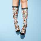 Limited edition Capricorn zodiac patterned boot socks with horse designs, made in USA.