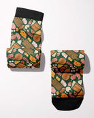Chacuterie secret limited edition boot socks featuring charcuterie board food, alternate angle, by Dreamers & Schemers