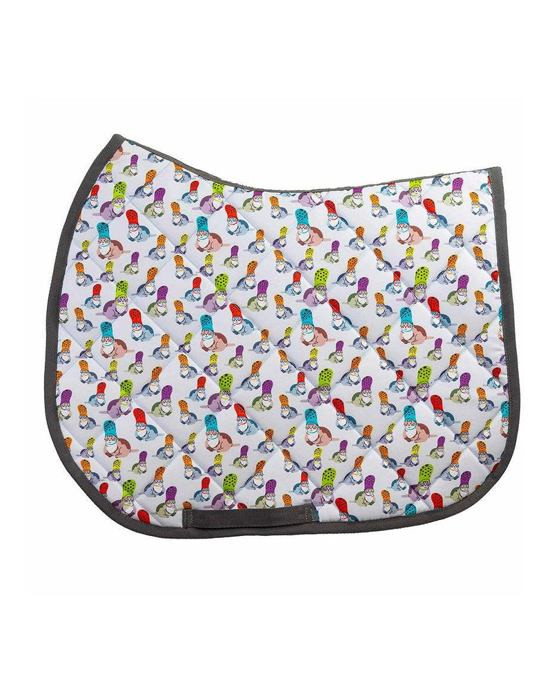 Croc Cat all-purpose saddle pad with crocodile cat mashup, by Dreamers & Schemers