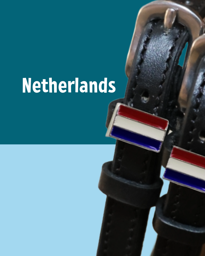 Black leather ManeJane spur straps with stainless steel buckle and custom charm