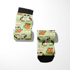 Limited edition Gemini zodiac boot socks with cute horse patterns, made in the USA, one size fits most