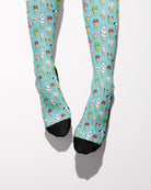 Ice Cream Cone Man secret limited edition boot socks in blue, by Dreamers & Schemers