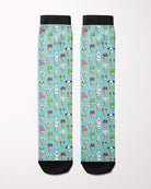 Ice Cream Cone Man secret limited edition boot socks, showing the full pattern layout