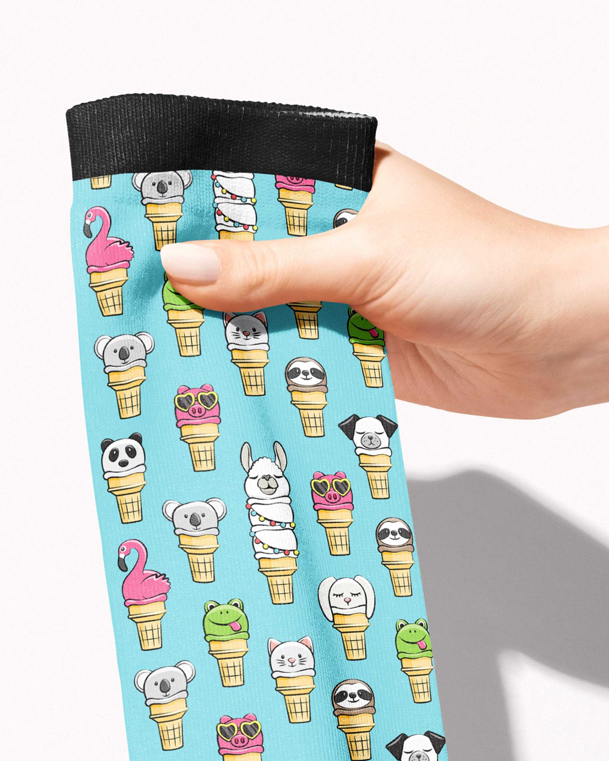 Ice Cream Cone Man secret limited edition boot socks, additional product view
