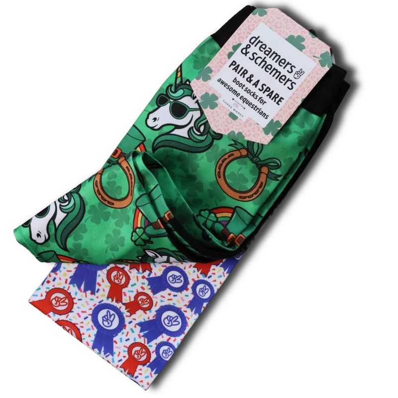 Pair & A Spare Socks black top boot socks with soft breathable knit and flat-seam toe, sold in three-pair packs with a free third spare sock