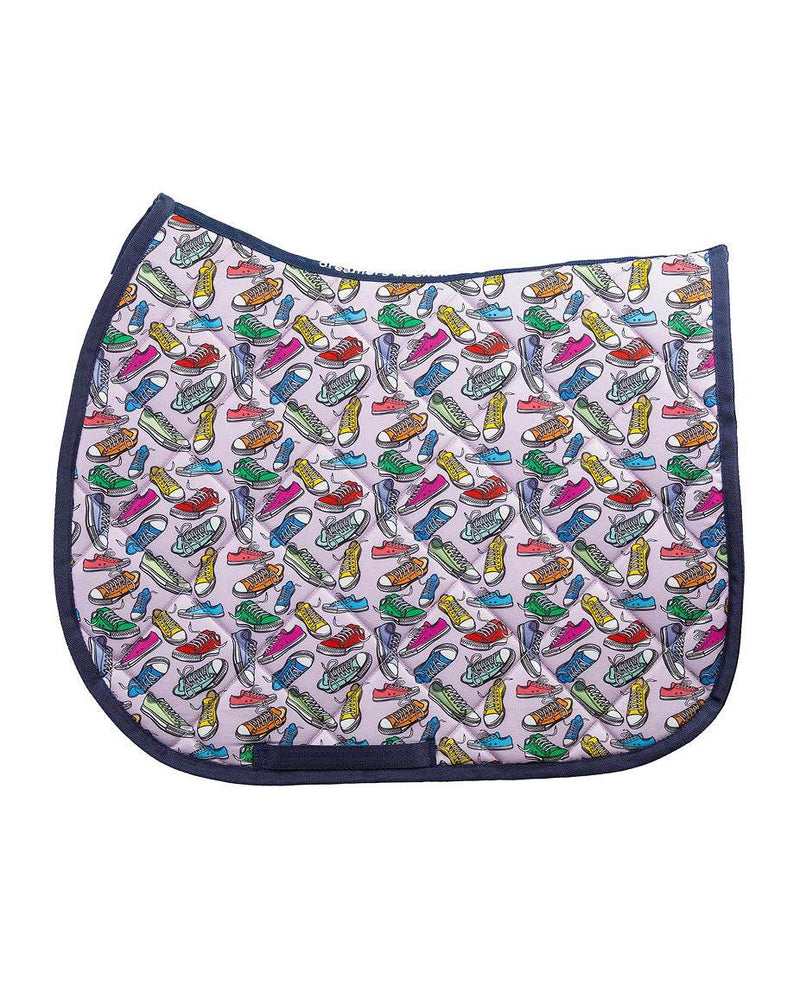 Kicks all-purpose saddle pad with sneaker shoe kicks, by Dreamers & Schemers