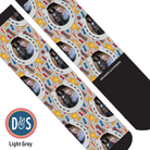 Custom Boot Socks featuring Horseshoes & Winner Winner design with personalized photo option
