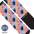Custom socks with personalized photo and heart pattern design