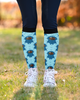 Custom Socks: Blue Ribbon & Blue Horseshoes