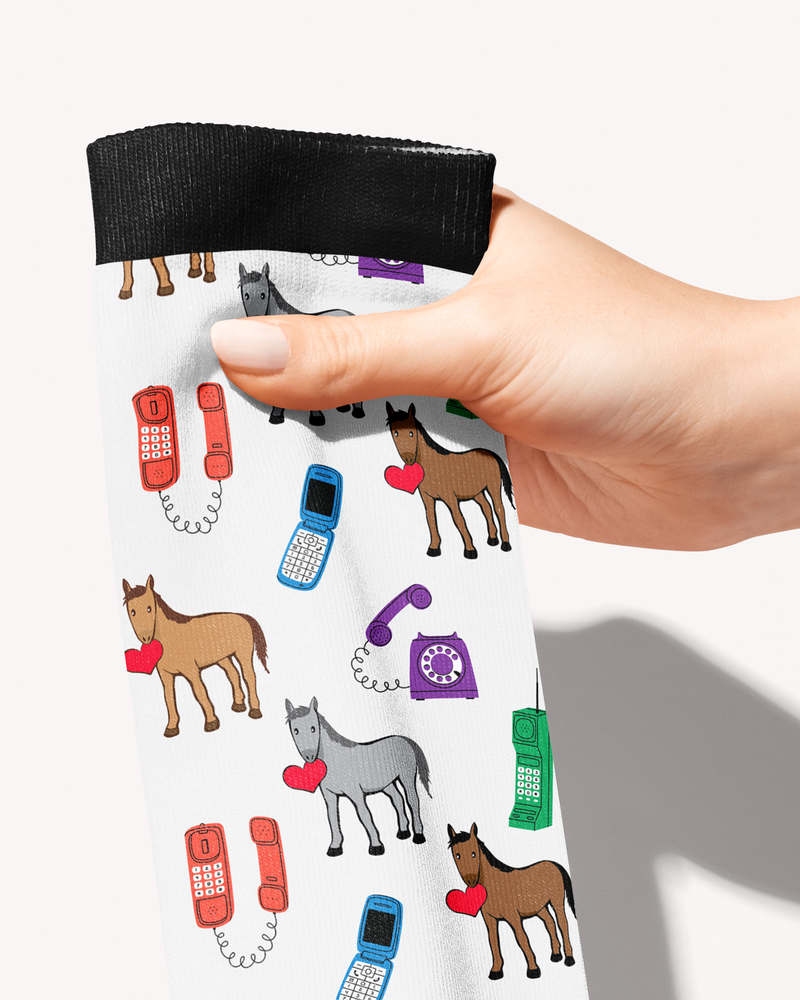 Limited Make a Call Boot Socks