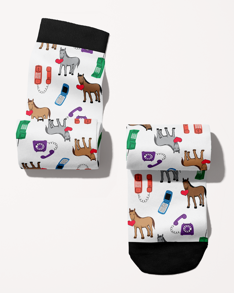 Limited Make a Call Boot Socks