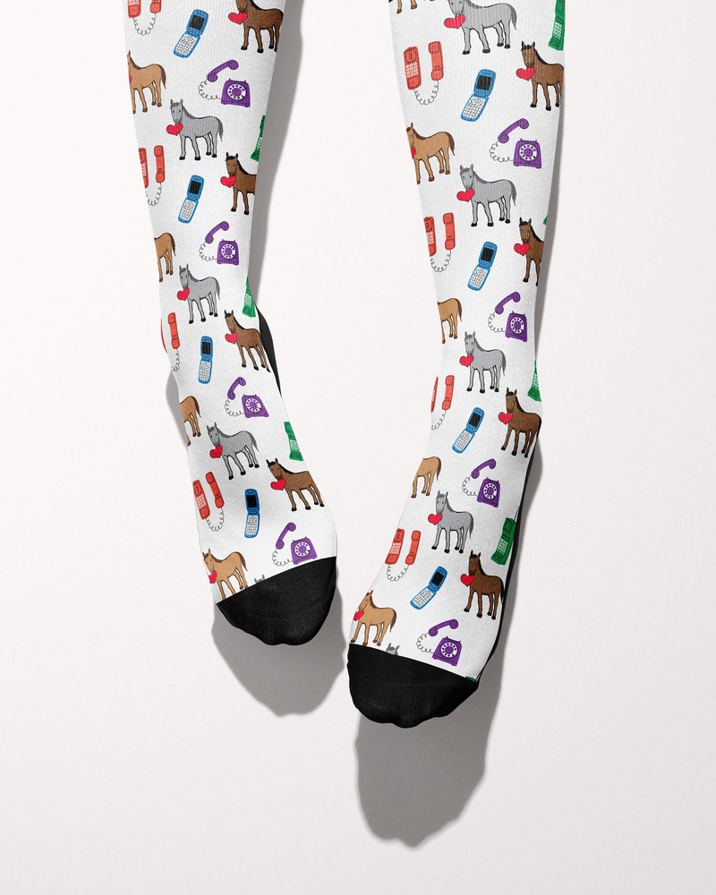 Limited Make a Call Boot Socks