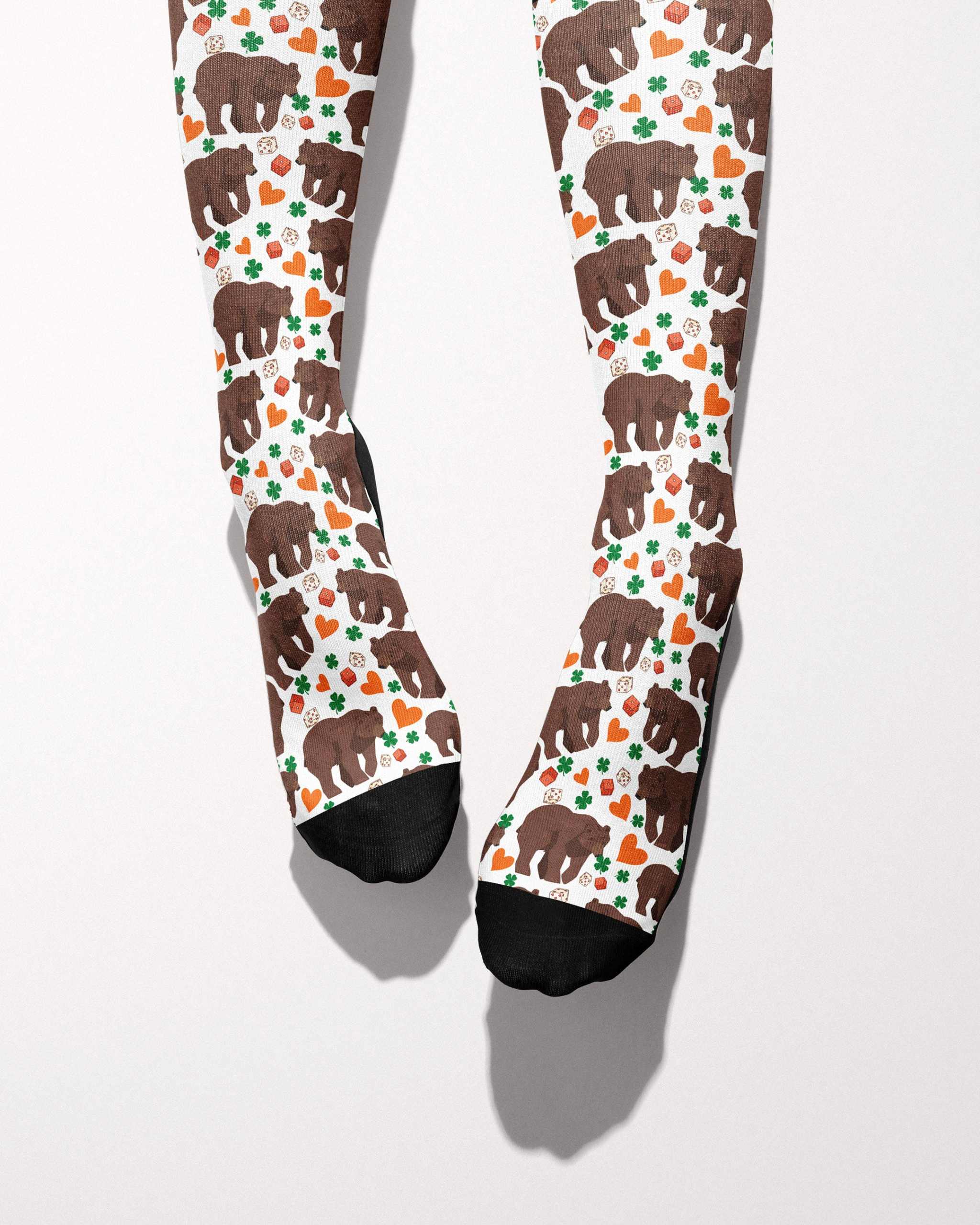Lucky Bears secret limited edition boot socks in blue, by Dreamers & Schemers